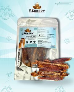 Dehydrated Blueberry Chicken Jerkies