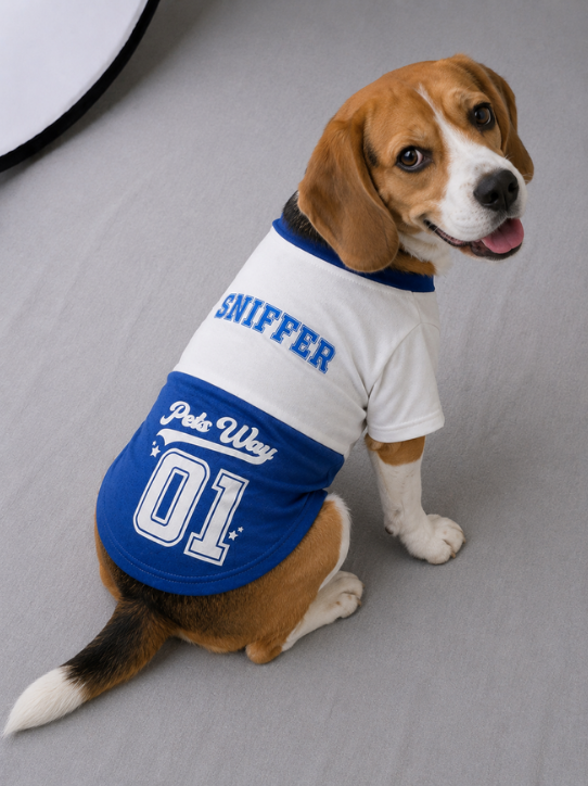 Blue & White T shirt - Image 2
