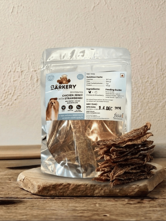 Strawberry Chicken Jerky [Seasonal] Dehydrated Treats