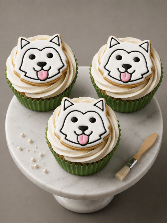 Combo of Three Pupcakes [Dog Face, Name & Age]